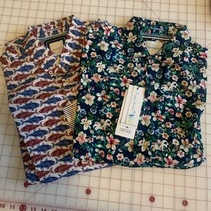 Lot of 2 Free Mind Zipcode and Denim & Flower Short Sleeve Button Down Shirts